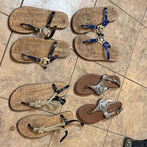 Michael Kors Sandals Collection in Black, Blue, Tan, and Silver